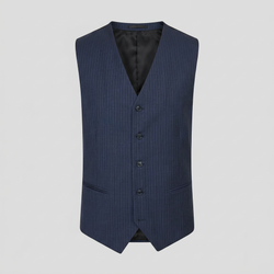 PREMIUM navy vest med nålestriber