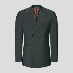 PREMIUM grøn dobbeltradet blazer