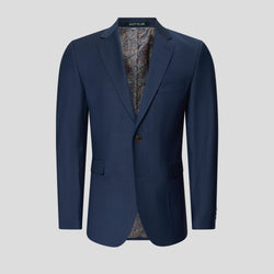 PREMIUM navy blazer med nålestriber