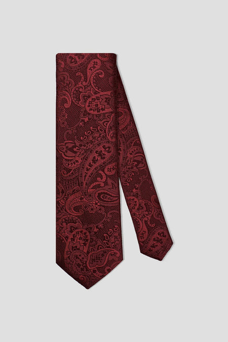 Rødt paisley slips