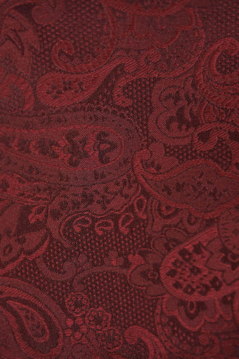 Slips & lommekluds pakke (Rød paisley) suitclub.dk
