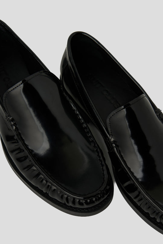 Sort lak loafer