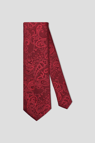 Rødt paisley slips