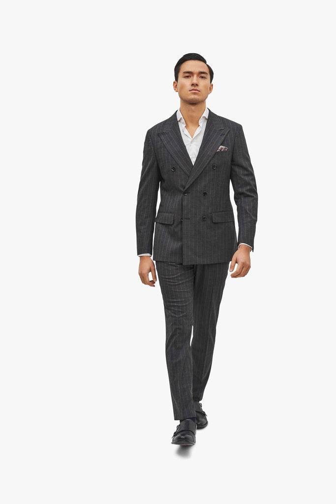 Genova grey doublebreasted two-piece suit | 2750.00 kr | Suit Club